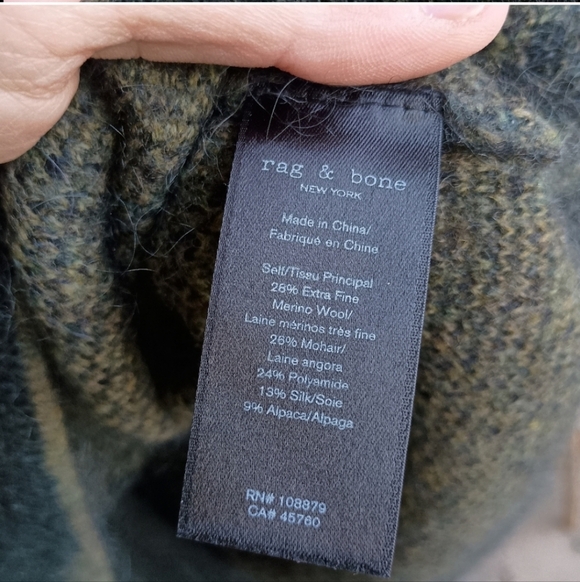 Rag & Bone Women's Pullover Camo Sweater Wool, Mohair, Silk Blend_Small - Picture 6 of 6